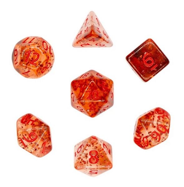 Pegasus DIC17973 - Würfelset Confetti: Red Sulfer (7)