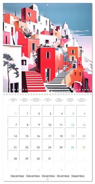 Produktbild: Illustrations promontoires (Calendrier mural carr&eacute; 2026 30x30 cm) Calendrier double avec une page pour vos prises de notes
