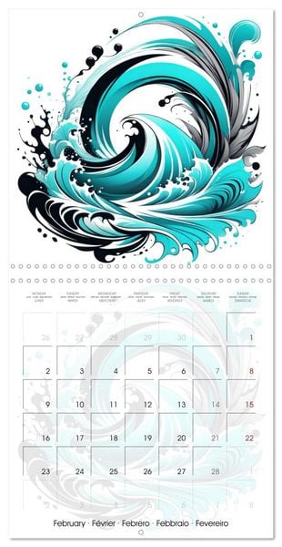 Produktbild: Essence de l'abstraction (Calendrier mural carr&eacute; 2026 30x30 cm) Calendrier double avec une page pour vos prises de notes