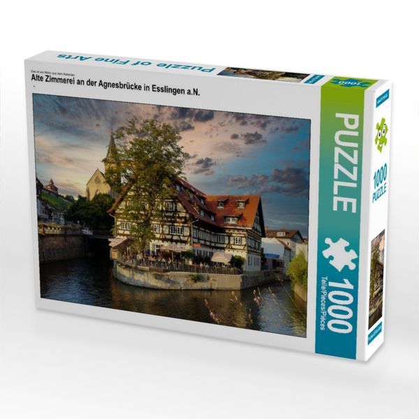 Produktbild: CALVENDO Puzzle Alte Zimmerei an der Agnesbr&uuml;cke in Esslingen a.N. | 1000 Teile Lege-Gr&ouml;&szlig;e 64x48cm Foto-Puzzle f&uuml;r gl&uuml;ckliche Stunden