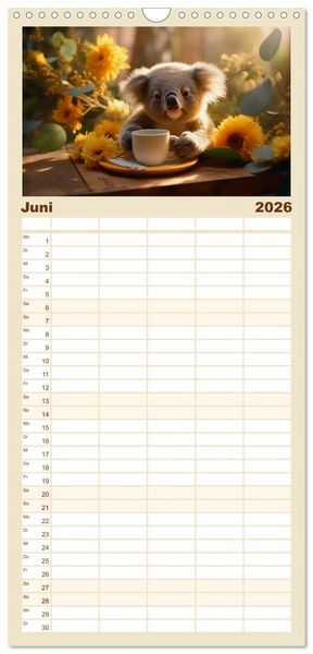 Produktbild: Familienplaner 2026 - Heute ist mein Tag mit 5 Spalten (Wandkalender, 21 x 45 cm) CALVENDO