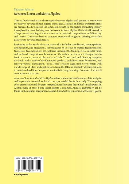 Produktbild: Advanced Linear and Matrix Algebra