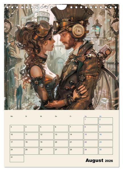 Produktbild: Steampunk - Mechanische Fantasiewelt (Wandkalender 2026 DIN A4 hoch), CALVENDO Monatskalender