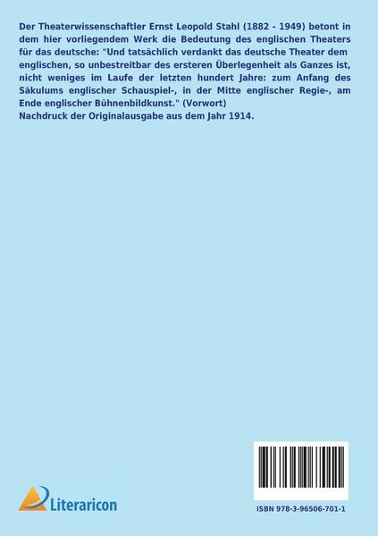 Produktbild: Das englische Theater im 19. Jahrhundert