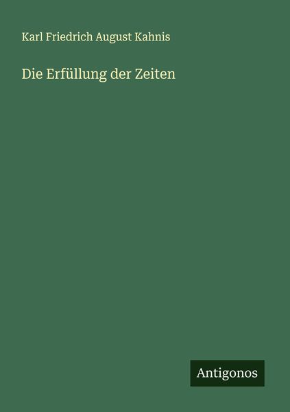 Produktbild: Die Erf&uuml;llung der Zeiten