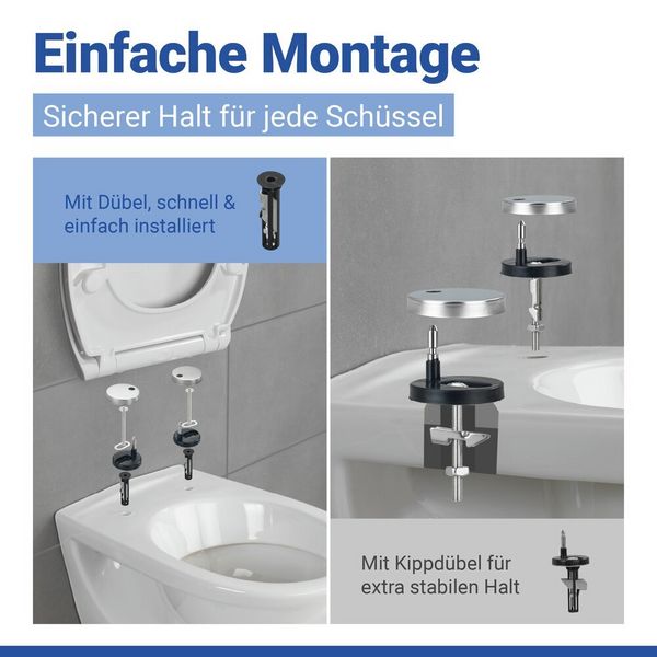 Produktbild: WC Sitz Mod. Rieti Wei&szlig;, stabiler Toilettensitz mit Absenkautomatik