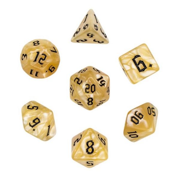 Pegasus DIC17823 - Würfelset Pearl: Sand (7)
