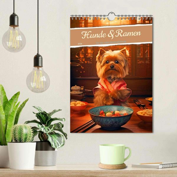 Produktbild: Hunde & Ramen - Ein Jahr voller Genuss und Freude (Wandkalender 2026 DIN A4 hoch), CALVENDO Monatskalender