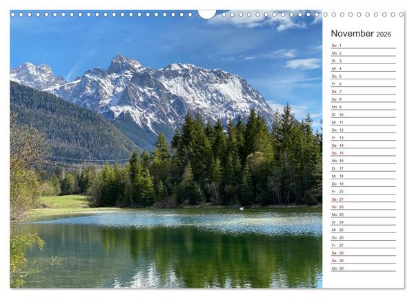 Produktbild: Alpenauszeit - Traumhafte Bergmomente am Wasser (Wandkalender 2026 DIN A3 quer), CALVENDO Monatskalender