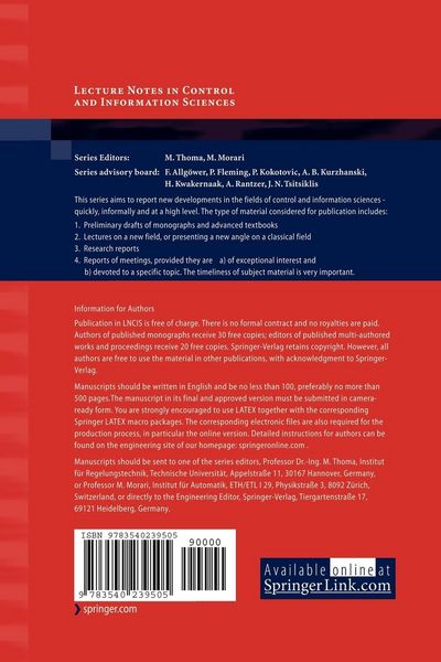 Produktbild: Robust Control of Linear Systems Subject to Uncertain Time-Varying Parameters