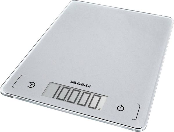 Soehnle KWD Page Comfort 300 Slim Digitale Küchenwaage Wägebereich (max.)=10kg Silber-Grau