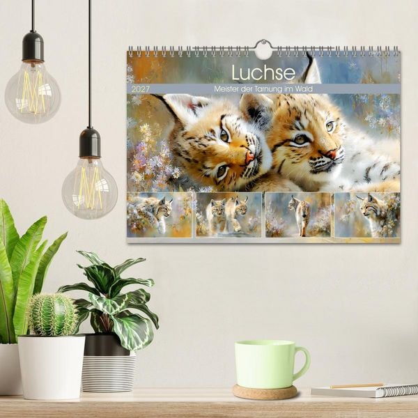 Produktbild: Luchse. Meister der Tarnung im Wald (Wandkalender 2027 DIN A4 quer), CALVENDO Monatskalender