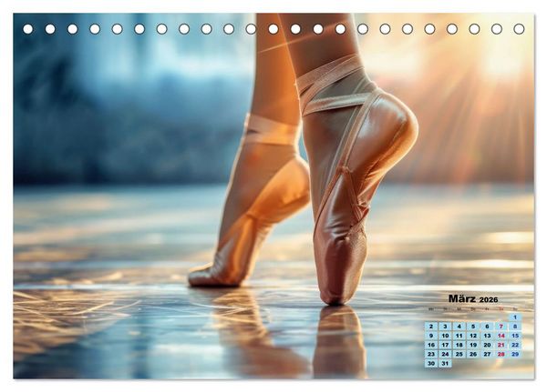 Produktbild: BALLETT - ein Hauch Magie (Tischkalender 2026 DIN A5 quer), CALVENDO Monatskalender