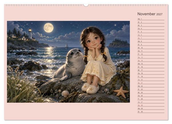 Produktbild: Mila und die Nacht der Fabelwesen (Wandkalender 2027 DIN A2 quer), CALVENDO Monatskalender