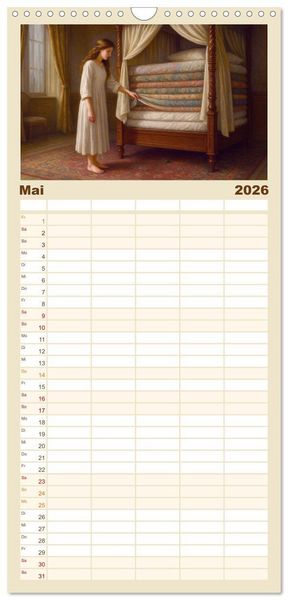 Produktbild: Familienplaner 2026 - Hans Christian Andersen. Sein Leben, seine Werke mit 5 Spalten (Wandkalender, 21 x 45 cm) CALVENDO