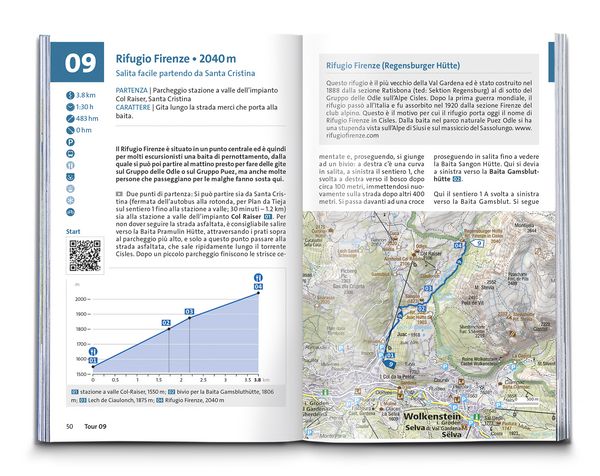 Produktbild: KOMPASS guida escursionistica Val Gardena, Val di Funes, Alpe di Siusi, 55 itinerari
