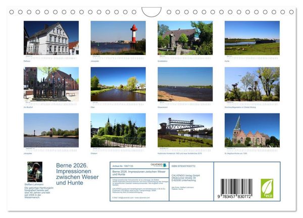 Produktbild: Berne 2026. Impressionen zwischen Weser und Hunte (Wandkalender 2026 DIN A4 quer), CALVENDO Monatskalender