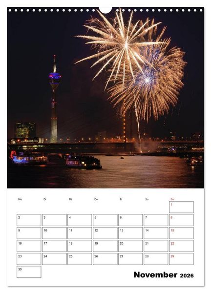 Produktbild: Feuerwerke Terminplaner (Wandkalender 2026 DIN A3 hoch), CALVENDO Monatskalender