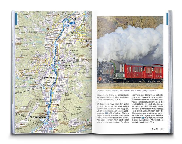 Produktbild: KOMPASS Wanderf&uuml;hrer Zillertal, 55 Touren mit Extra-Tourenkarte