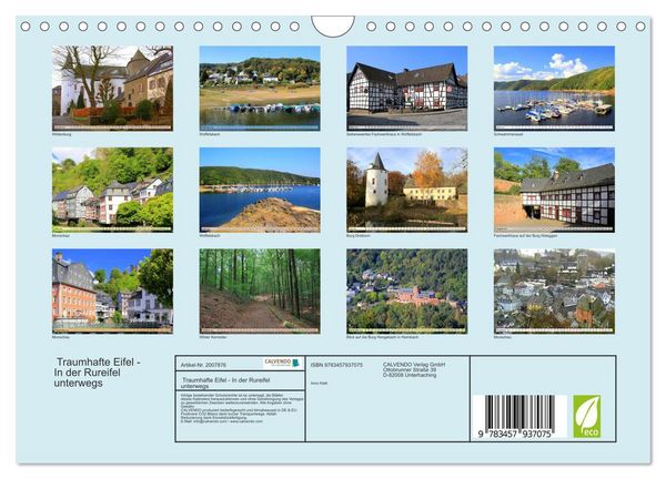 Produktbild: Traumhafte Eifel - In der Rureifel unterwegs (Wandkalender 2026 DIN A4 quer), CALVENDO Monatskalender