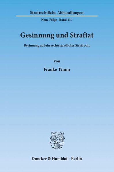 Produktbild: Gesinnung und Straftat.