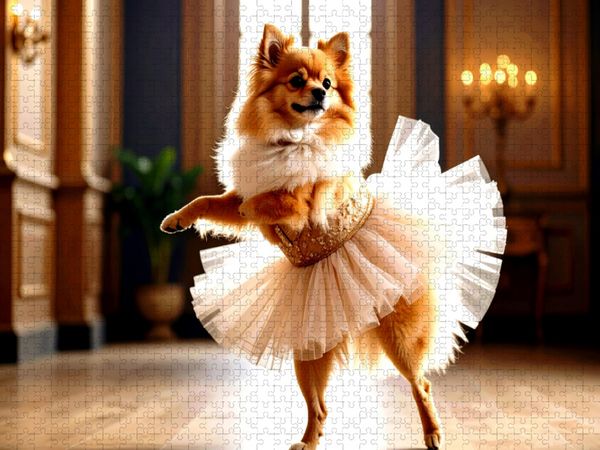 Produktbild: CALVENDO Puzzle Wenn dein Hund das Tanzen entdeckt | 2000 Teile Lege-Gr&ouml;&szlig;e 90x67cm Foto-Puzzle f&uuml;r gl&uuml;ckliche Stunden