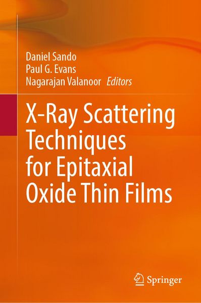 Produktbild: X-Ray Scattering Techniques for Epitaxial Oxide Thin Films