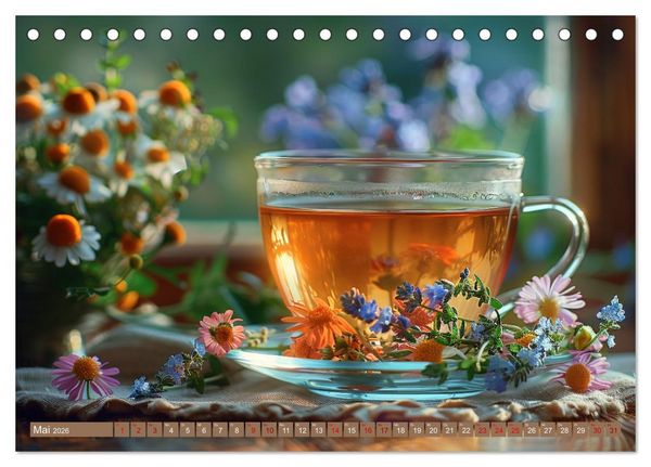 Produktbild: Teezeit Tr&auml;ume (Tischkalender 2026 DIN A5 quer), CALVENDO Monatskalender