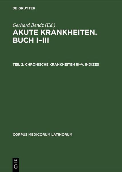 Produktbild: Chronische Krankheiten III-V. Indizes