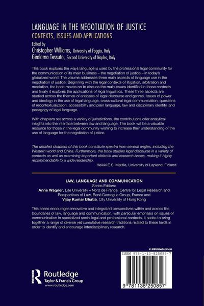 Produktbild: Language in the Negotiation of Justice