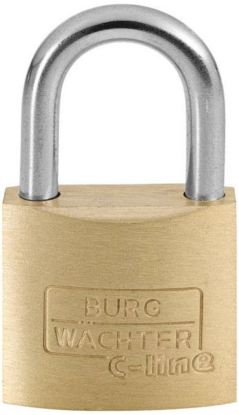 Produktbild: Burg W&auml;chter 3041 Vorh&auml;ngeschloss 25.00 mm verschieden schlie&szlig;end Messing Schl&uuml;sselschloss