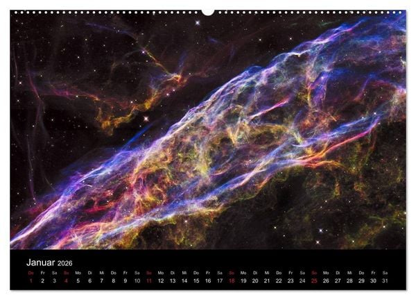 Produktbild: Der Weltraum. Spektakul&auml;re Gasnebel und Galaxien (hochwertiger Premium Wandkalender 2026 DIN A2 quer), Kunstdruck in Hochglanz