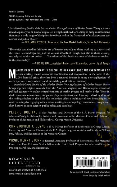 Produktbild: Interdisciplinary Studies of the Market Order
