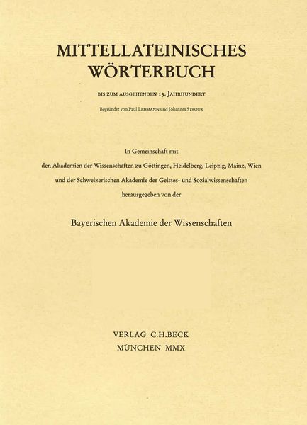 Produktbild: Mittellateinisches W&ouml;rterbuch 45. Lieferung (implumis - inconscriptus)