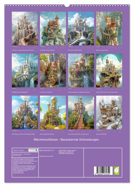 Produktbild: M&auml;rchenschl&ouml;sser - Bezaubernde Schlossburgen (hochwertiger Premium Wandkalender 2026 DIN A2 hoch), Kunstdruck in Hochglanz