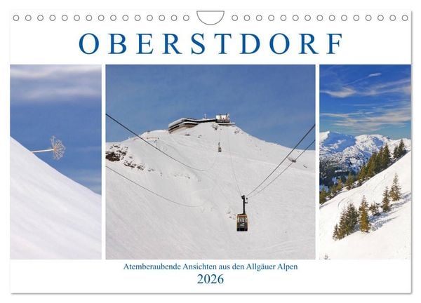 Produktbild: Oberstdorf. Atemberaubende Ansichten aus den Allg&auml;uer Alpen (Wandkalender 2026 DIN A4 quer), CALVENDO Monatskalender