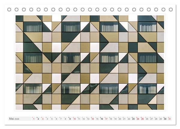 Produktbild: Architektur. Imposante Fassaden (Tischkalender 2026 DIN A5 quer), CALVENDO Monatskalender
