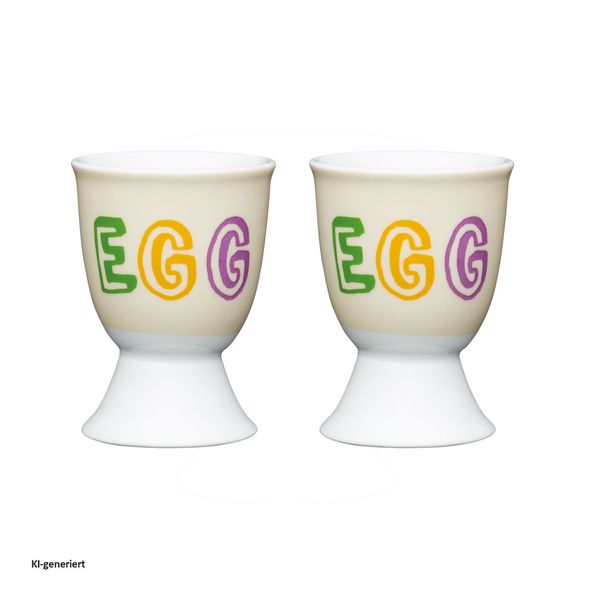 Produktbild: neuetischkultur Eierbecher Porzellan 2er Set EGG Eierbecher Porzellan 2er Set EGG