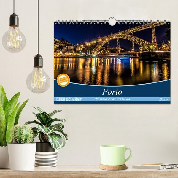 Produktbild: Porto - Die Handelsstadt am Douro (Wandkalender 2026 DIN A4 quer), CALVENDO Monatskalender