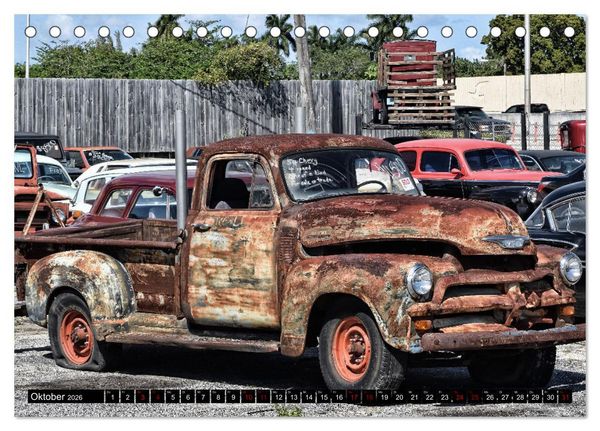 Produktbild: Florida Junk Cars (Tischkalender 2026 DIN A5 quer), CALVENDO Monatskalender