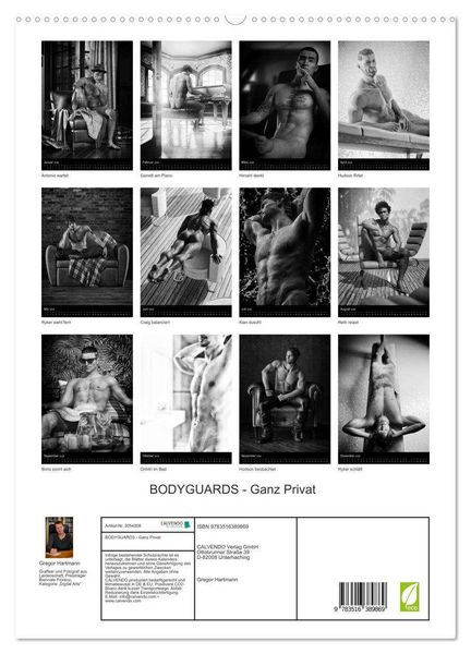 Produktbild: BODYGUARDS - Ganz Privat (hochwertiger Premium Wandkalender 2026 DIN A2 hoch), Kunstdruck in Hochglanz