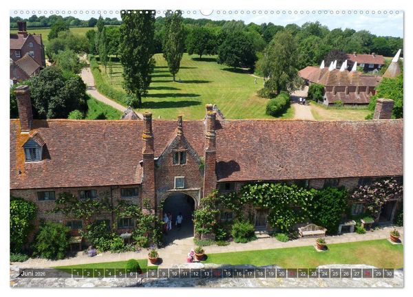 Produktbild: Schl&ouml;sser und G&auml;rten in England (Wandkalender 2026 DIN A2 quer), CALVENDO Monatskalender