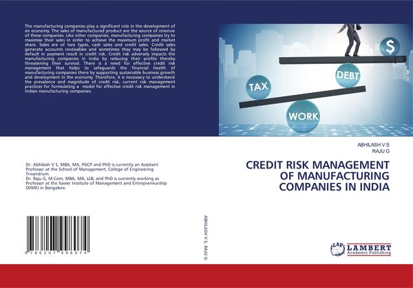 Produktbild: CREDIT RISK MANAGEMENT OF MANUFACTURING COMPANIES IN INDIA