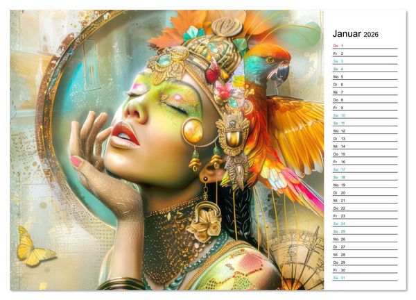 Produktbild: Venezianische Impressionen - Kunstvolle Fantasiewerke (PLANER) (Wandkalender 2026 DIN A3 quer), CALVENDO Monatskalender