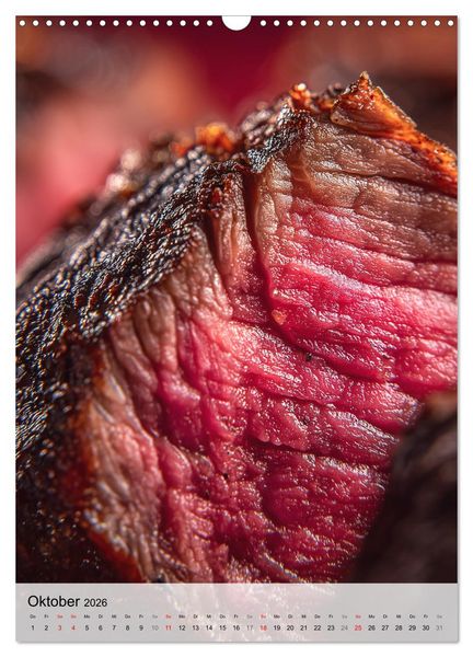 Produktbild: Saftiges Fleisch - Steaks f&uuml;r Genie&szlig;er und Fleischliebhaber (Wandkalender 2026 DIN A3 hoch), CALVENDO Monatskalender