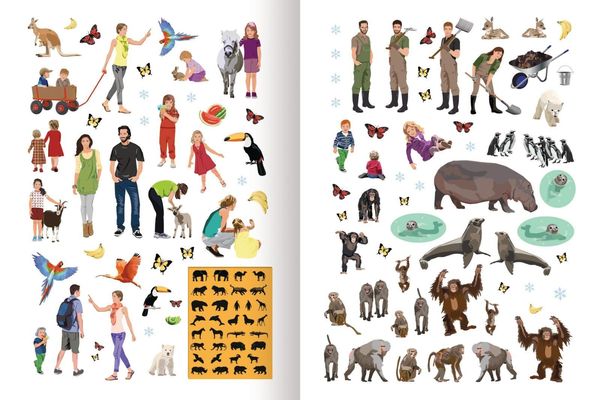 Mein Fühl-Stickerheft – Im Zoo
