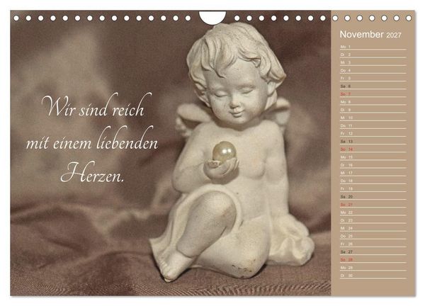 Produktbild: Engel - Die Worte der Liebe (Wandkalender 2027 DIN A4 quer), CALVENDO Monatskalender