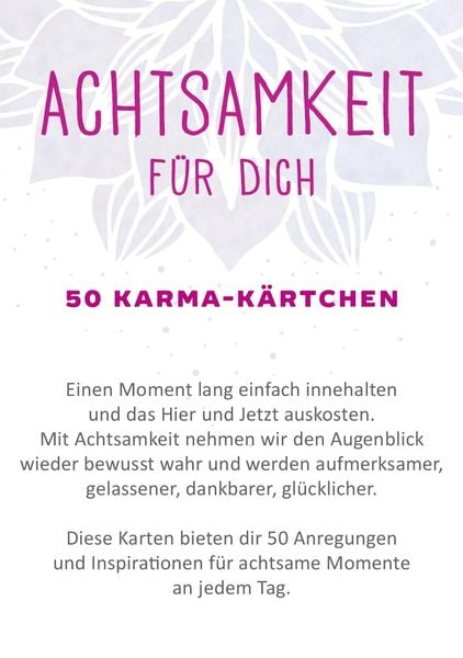 Produktbild: Achtsamkeit f&uuml;r dich