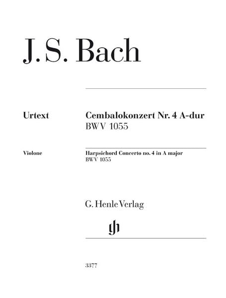 Produktbild: Johann Sebastian Bach - Cembalokonzert Nr. 4 A-dur BWV 1055