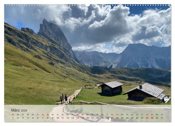 Produktbild: Alpenauszeit - Die Bergh&uuml;tten unserer Alpen (hochwertiger Premium Wandkalender 2026 DIN A2 quer), Kunstdruck in Hochglanz